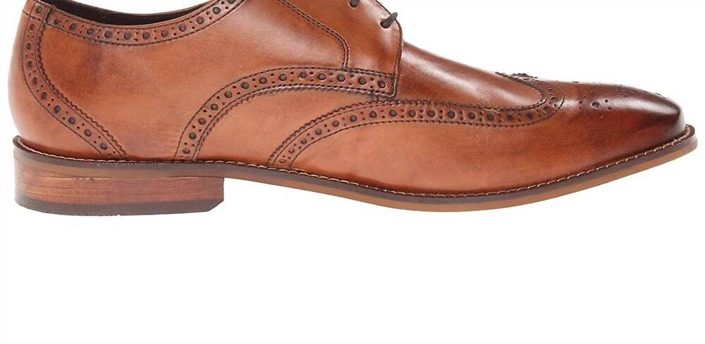 NEW FLORSHEIM men's castellano wing oxford shoe in saddle tan